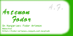 artemon fodor business card